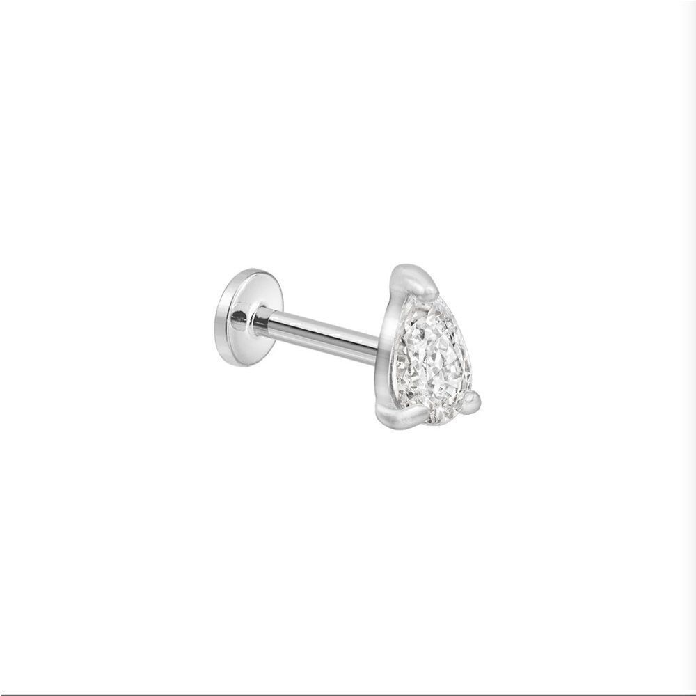 Teardrop pear CZ earring